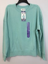 Seven7 Womens Seafoam Green Long Sleeve Waffl...
