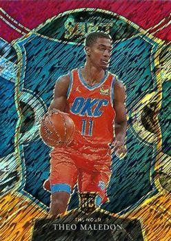 2020-21 Panini Select #94 Theo Maledon Red White Orange Shimmer