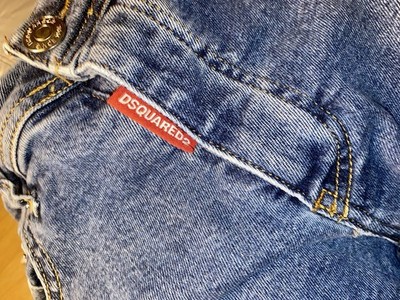Dsquared2 Icon Designer Jeans 33 Damen Wie Neu Blau Weiß Hochwertig Baumwolle