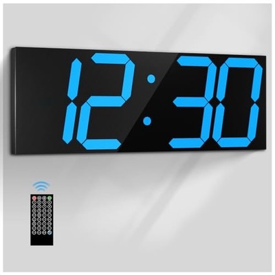 18.7in Large Digital Wall Clock,LED Digital Clock with Big Number,Multi 