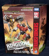 TRANSFORMERS KINGDOM WAR FOR CYBERTRON MAXIMAL SKYWARP & SIDESWIPE HASBRO FIGURE