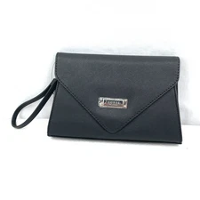 Guess Stella Envelope Purse Clutch Wristlet Crossbody Bag Black Small