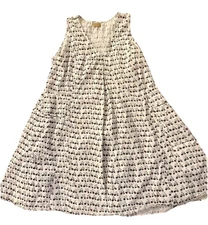 Tulip Dress Bicycle Print Cotton Womens Large Sleeveless A-Line Pockets  Artsy