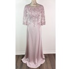 La Femme NWOT 29251 3/4 Sleeve Lace Column Skirt Long Gown Light Mauve Size 2
