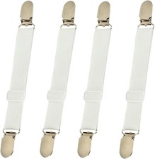 Adjustable Elastic Bed Sheet Grippers Straps Suspender Fasteners Holder 4 Pcs