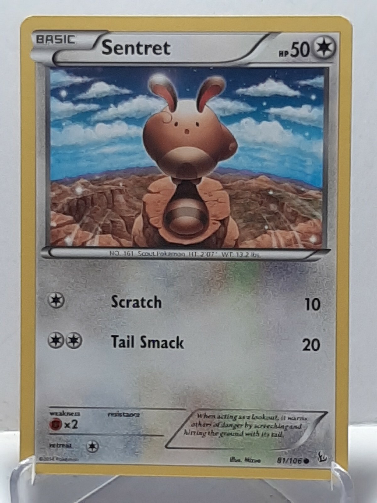 Sentret 81/106 Pokemon Flashfire Common Colorless LP Used See Pictures