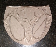 Vtg NWOT Vanity Fair Tan Shine Illumination Nylon Hi-Cut Bikini Panty Sz9 13-808