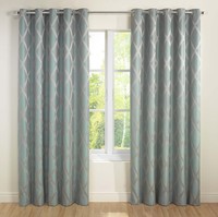 Julian Charles 90 X 54-inch Riva Lined Eyelet Curtains, Duck Egg Julian Charles 90 X 54-inch Riva Lined Eyelet Curtains, Duck Egg