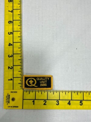Boy Scouts of America Gold and Black Quality Unit 1986 BSA Patch