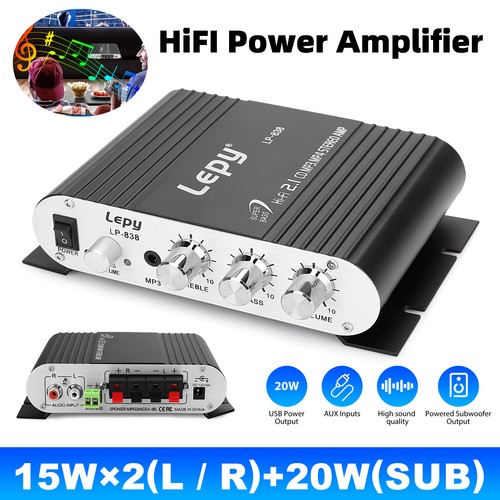 400W 12V 2.1 Channel Car Stereo Audio 