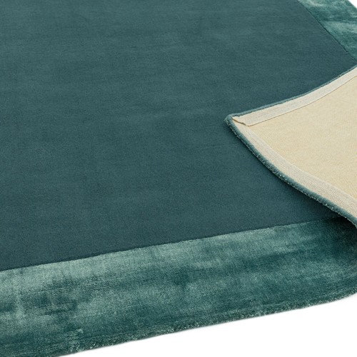 Contemporary Ascot Plain Border Abstract Floor Solid Wool Area Rug - Picture 5 of 30