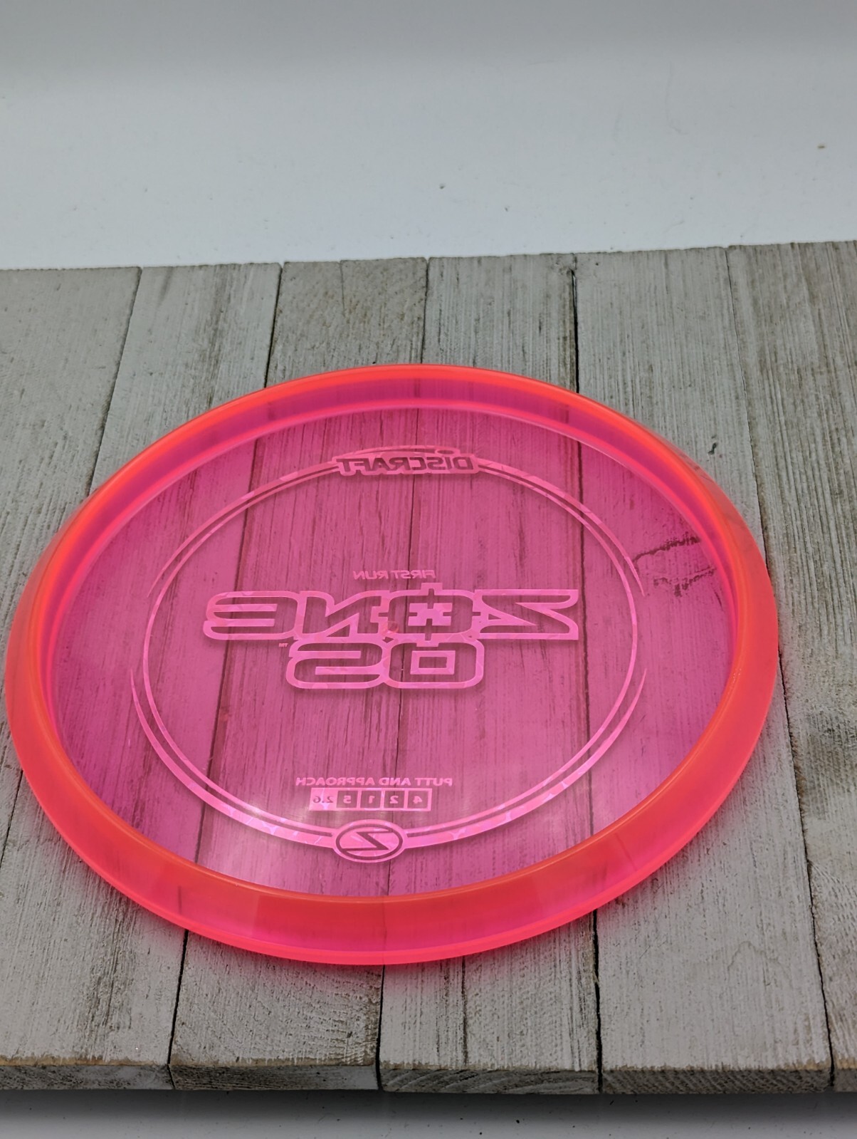 New Discraft First Run Z-Line Zone OS Golf Disc 174 Grams FLOWER Stamp