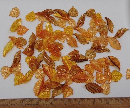Acryl Herbst Blätter Blatt Charms Tropfen ~ verschiedene Größen und Formen Herbst FARBEN - Bild 2 von 12