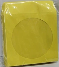 100 Yellow Color CD DVD Paper Sleeve Envelopes