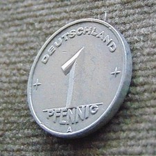 M&uuml;nzen, eine M&uuml;nze &uuml;ber 1 PFENNIG, 1949 Jahr, " A " ! DDR !
