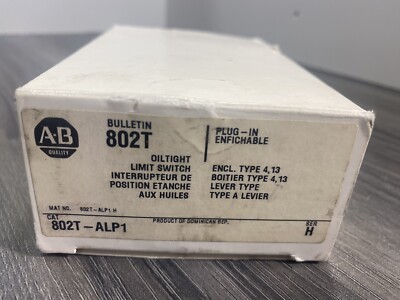 *New Allen-Bradley 802T-ALP1 Ser H Oil Tight Limit Switch Plug-In 600VAC - USA
