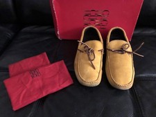 CH By Carolina Herrera  Mustard Suede Men’s Mocassin Loafers Shoes Sz 8