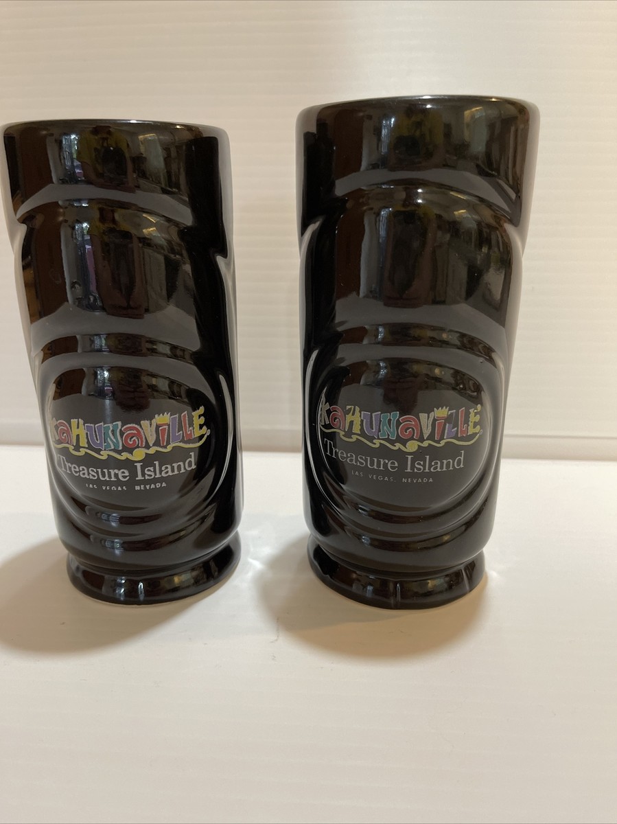 Kahunaville Tiki Mug Vintage Ceramic Black Tumblers Las