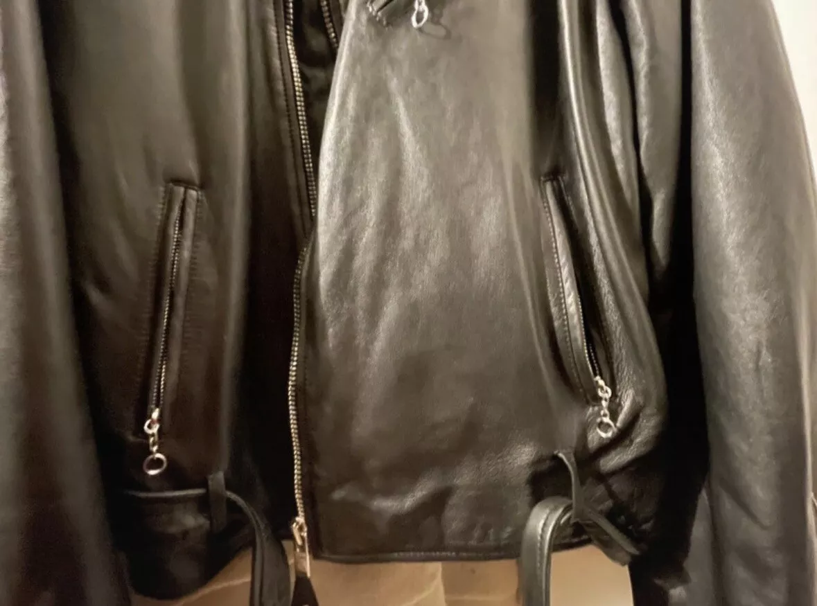 Giubbotti in pelle clearance uomo ebay