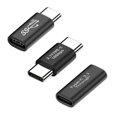3Pack USB C 3.1 Type-C Adapter Fast Charging Male To Female Converter OTG 10Gbps