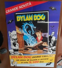 Dylan Dog Poster pubblicitario Diario 1991 De Agostini - raro