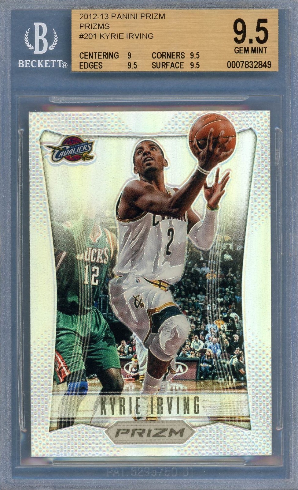 2012 Panini Prizm # 201 Kyrie Irving Silver RC Rookie BGS 9.5 Gem Mint Mavericks