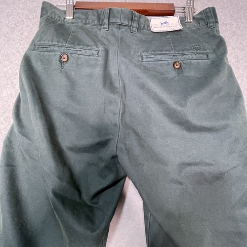 Southern Tide Pants Mens Green Skipjack Size 30 (32x36) Unhemmed Trim Fit NWT - Picture 6 of 14
