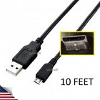 10ft Long Usb Power Cord Cable Plug for Kodak Az421 Pixpro Friendly Zoom Camera