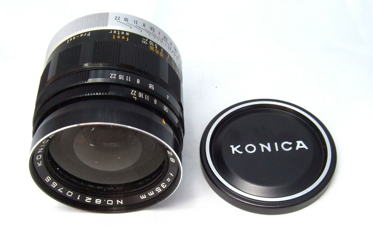 VERY RARE} *MINT* KONICA HEXANON 35mm F2.8 LENS - F22 VERY RARE} *MINT* KONICA HEXANON 35mm F2.8 LENS - F22