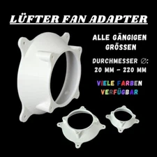 PC Fan Fan Adapter 20, 25, 30, 40, 50, 60, 80, 92, 120, 140, 180, 200, 220mm