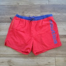 Vintage 90s Nautica Trunks with Liner Red Blue Colorbkock Spellout Mens M