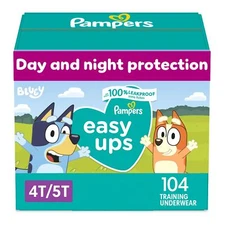 Pampers Easy Ups Potty Training Underwear 4T 5T Bluey My Little Pony