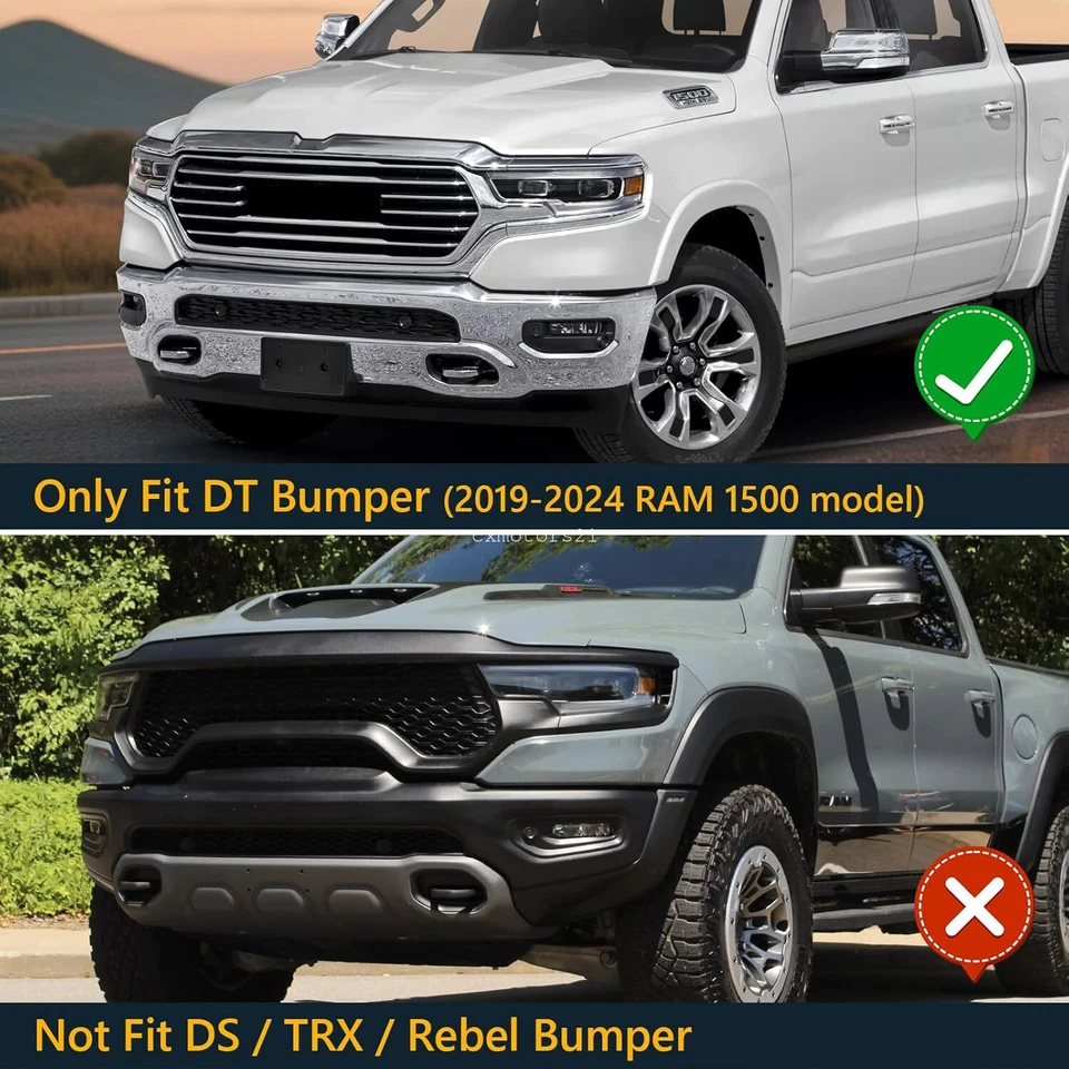 Front License Plate Bracket Screws Kit For 2019-24 DODGE RAM 1500 with DT Bumper - Image 2 of 4