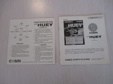Commodore 64 Huey by Cosmi Manual and Flight Instruction Card ONLY No Game