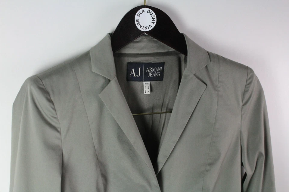 Auténtico ARMANI JEANS Mujer Traje Clásico Blazer + Pantalón Talla 40 Gris Foto 4 de 4