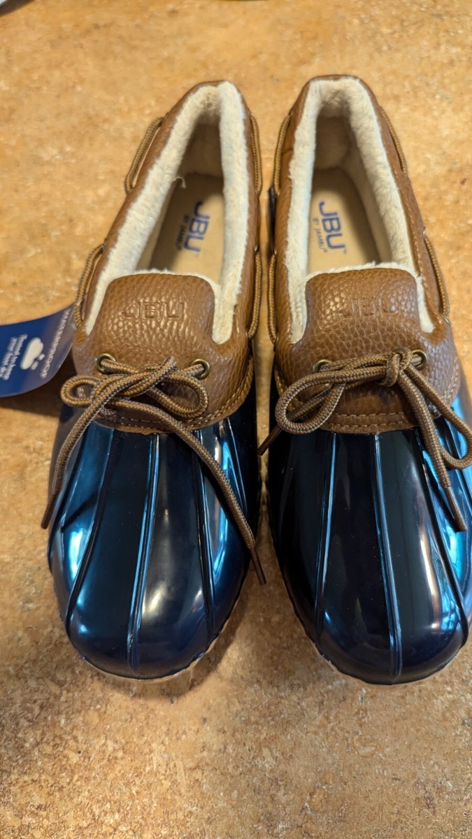 Jambu JBU Women's Tan Navy waterproof Woodbury ankle boot NWOB, Nice SZ 11M