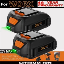 1/2pack for Worx 3.5Ah 20V Lithium Battery with LED WG546 WA3525 WA3520 WA3575