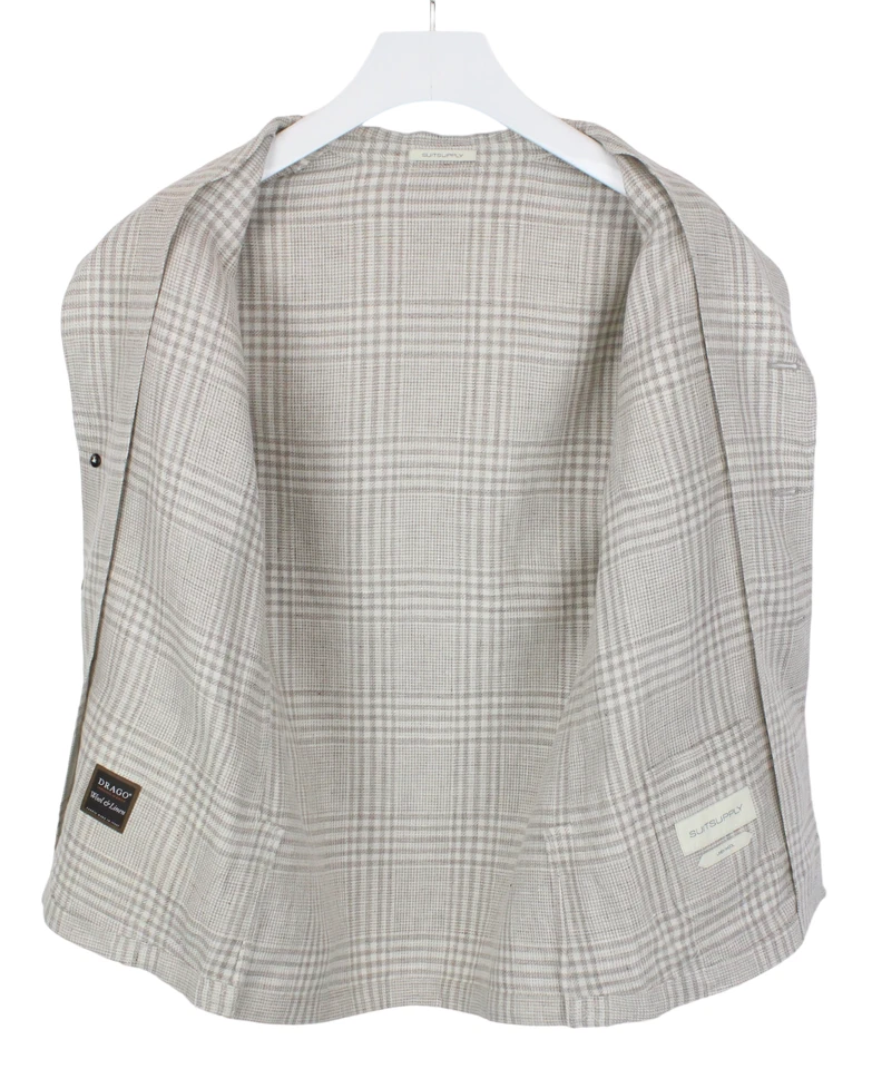 SUITSUPPLY Greenwich Jacket Men's UK 36 Linen Wool Overshirt Notch Lapel Unlined - Image 4 of 4