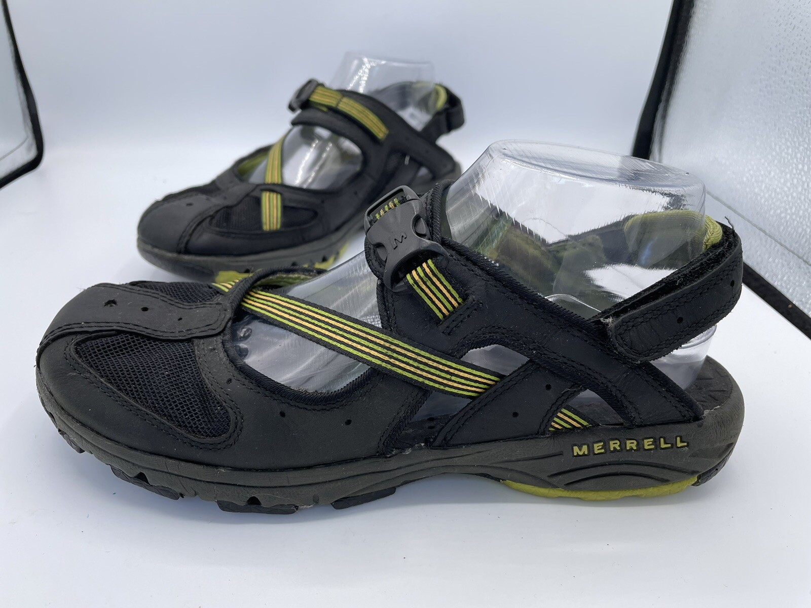 Sandali da donna MERRELL Mary Jane neri giallo verde taglia 8 M