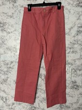 Vineyard Vines Womens Straight Leg Pants Coral Pockets Twill Plus 18