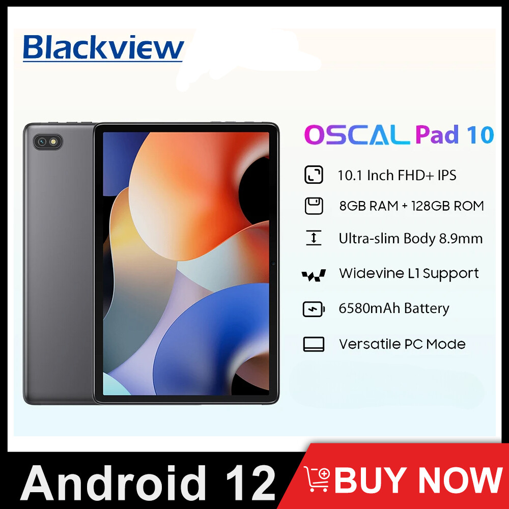 Blackview Oscal Pad 10 10.1''Tablet 8GB 128GB 6580mAh Android 12 13MP Camera Blackview Oscal Pad 10 10.1''Tablet 8GB 128GB 6580mAh Android 12 13MP Camera