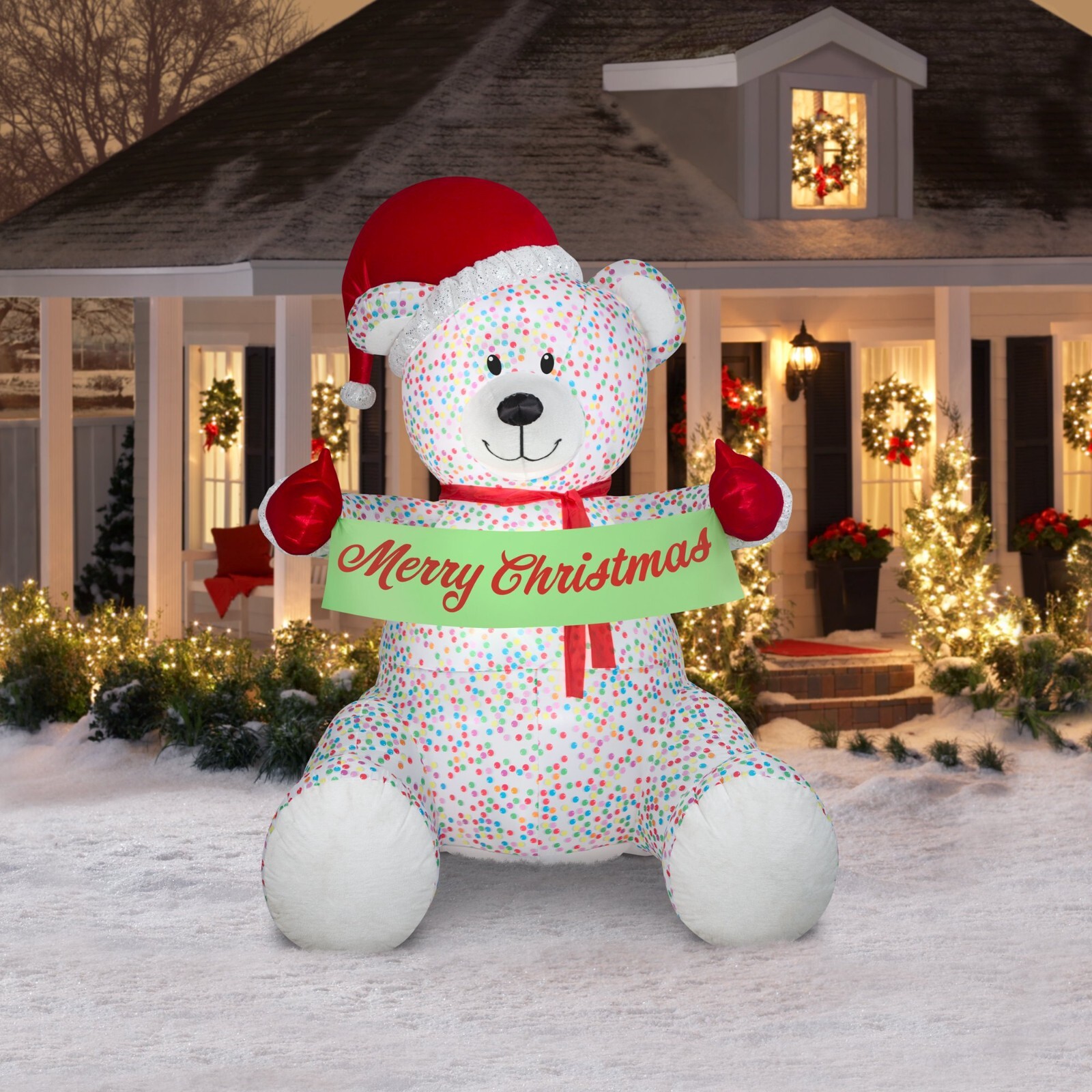 outdoor christmas teddy bear