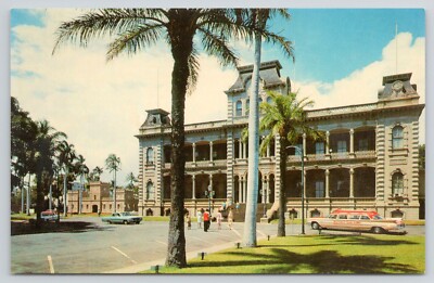 1959 Iolani Palace Classic Airport Limousine Honolulu Hawaii HI Vintage Postcard