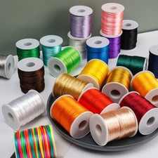 50M Reel Chinese Knot Braided Cord Thread Beading Bracelet Braided DIY 1.5-3mm