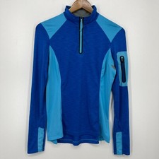 REI Pullover Sweatshirt Women's Size S Blue Moisture Wicking 1/4 Zip Lightweight