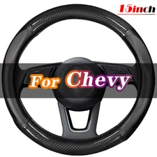 Car Accessories For Chevrolet CHEVY Steering Wheel Cover Carbon Fiber Good Grip