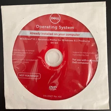 Dell Windows 8.1 64-Bit Install DVD Recovery Media Disc 