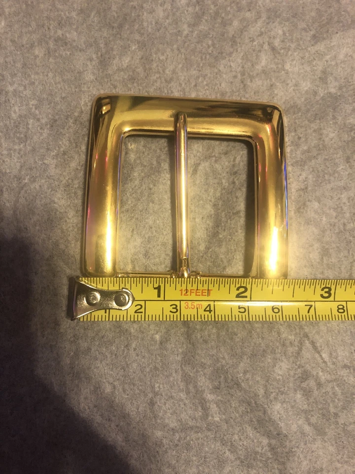 CANTIDAD 2 - 1.5” Ancho Oro Cuadrado Hebilla de Cinturón - Dimensión Exterior 2.5”W X 2.25”T Foto 2 de 4