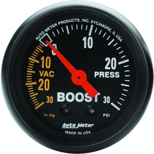 Auto Meter 2614 Z-Series Mechanical Boost/Vacuum Gauge 2.3125 in.