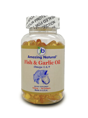 Amazing Natural Fish & Garlic Oil 1000 mg 200 Softgels